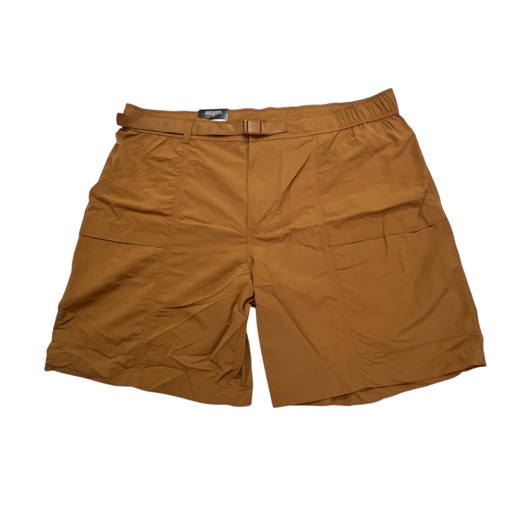 Eddie Bauer Ripstop Tech Shorts Mens XL Brown Sugar Moisture Wicking Hiking NWT